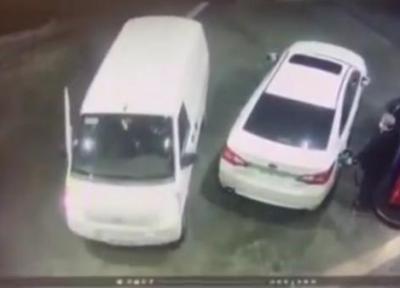 واکنش حیرت انگیز یک مرد در پمپ بنزین برای جلوگیری از سرقت خودرو